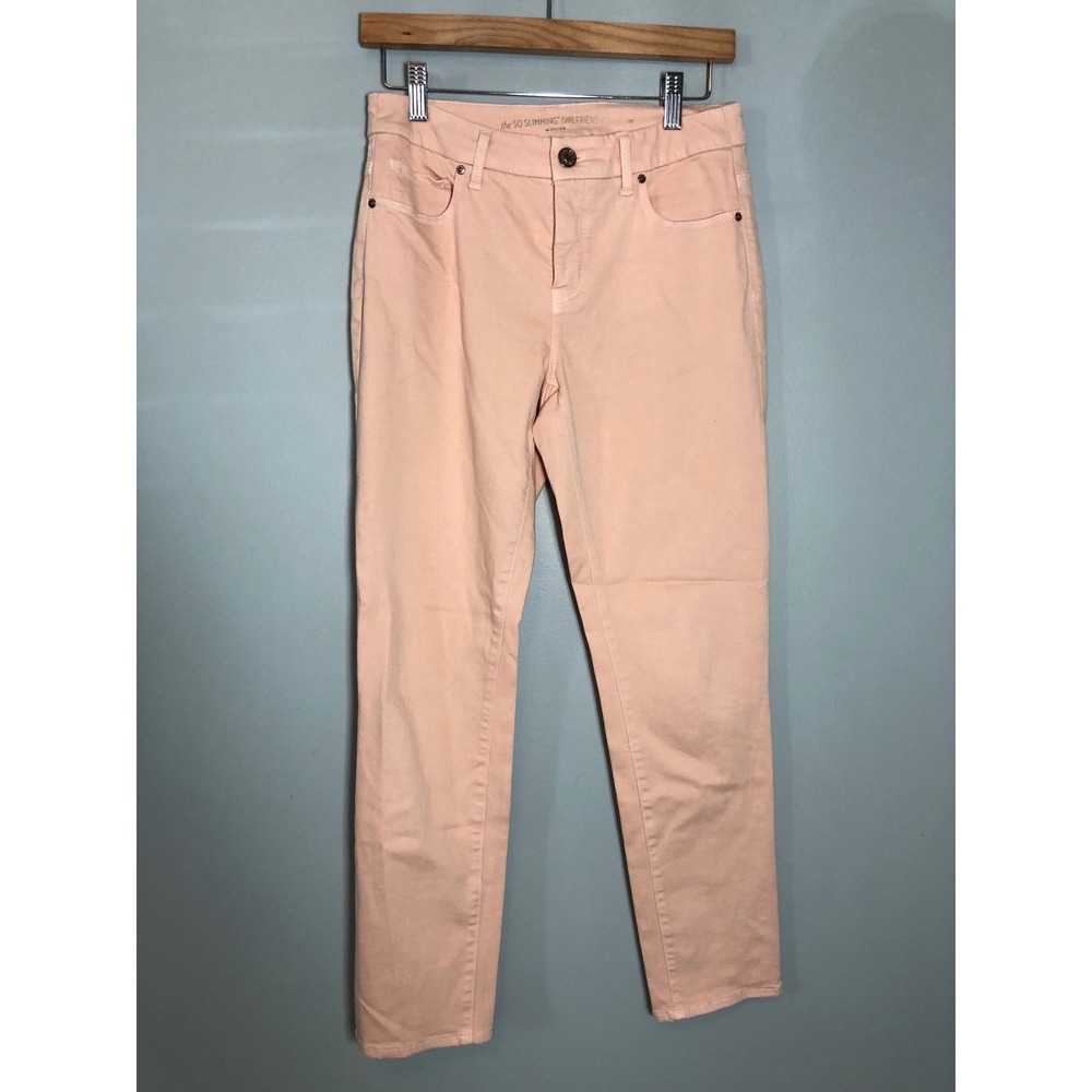 Chico's So Slimming Girlfriend Ankle Jeans Women XS Peach Stretch Denim